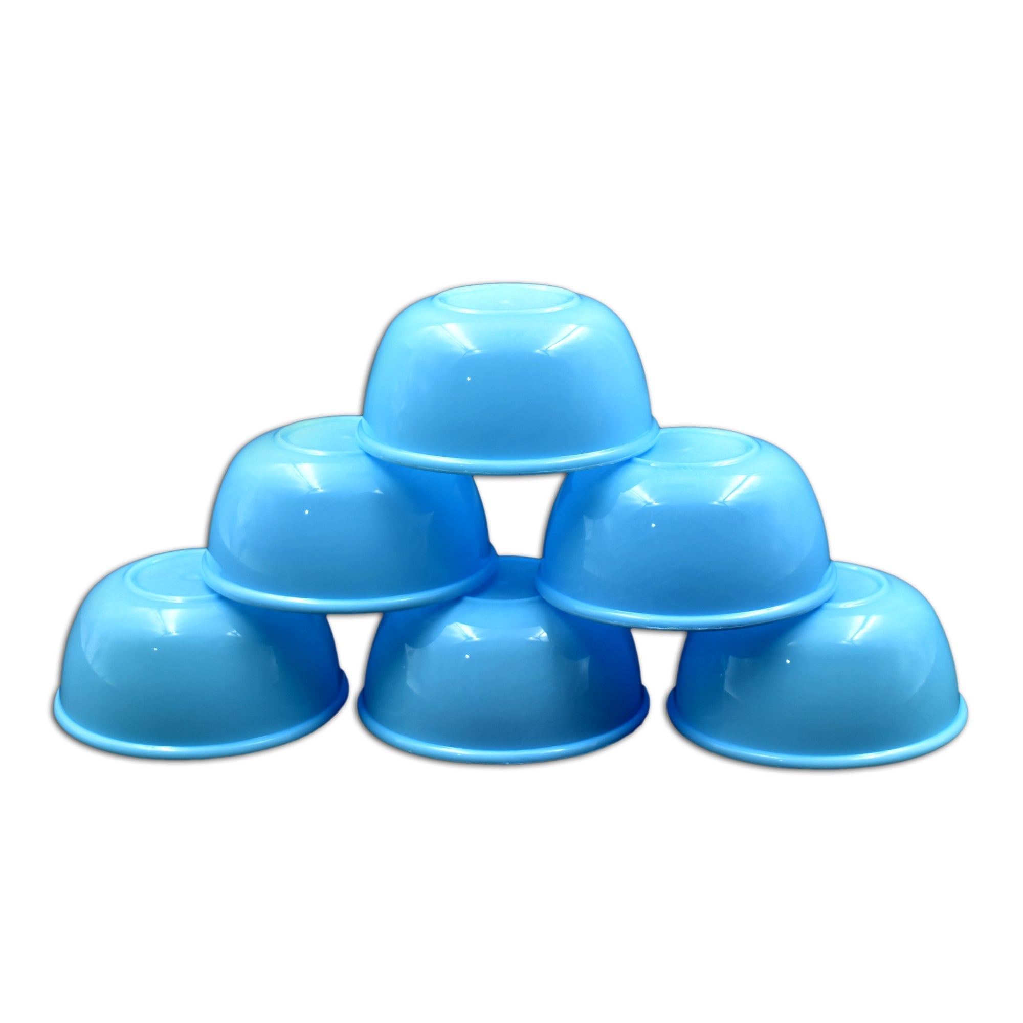 Sturdy plastic bowls, small size, set of 6. Sturdy plastic bowls, small size, set of 6.